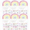 6 Packs Of Rainbow Love Sticker Earrings
