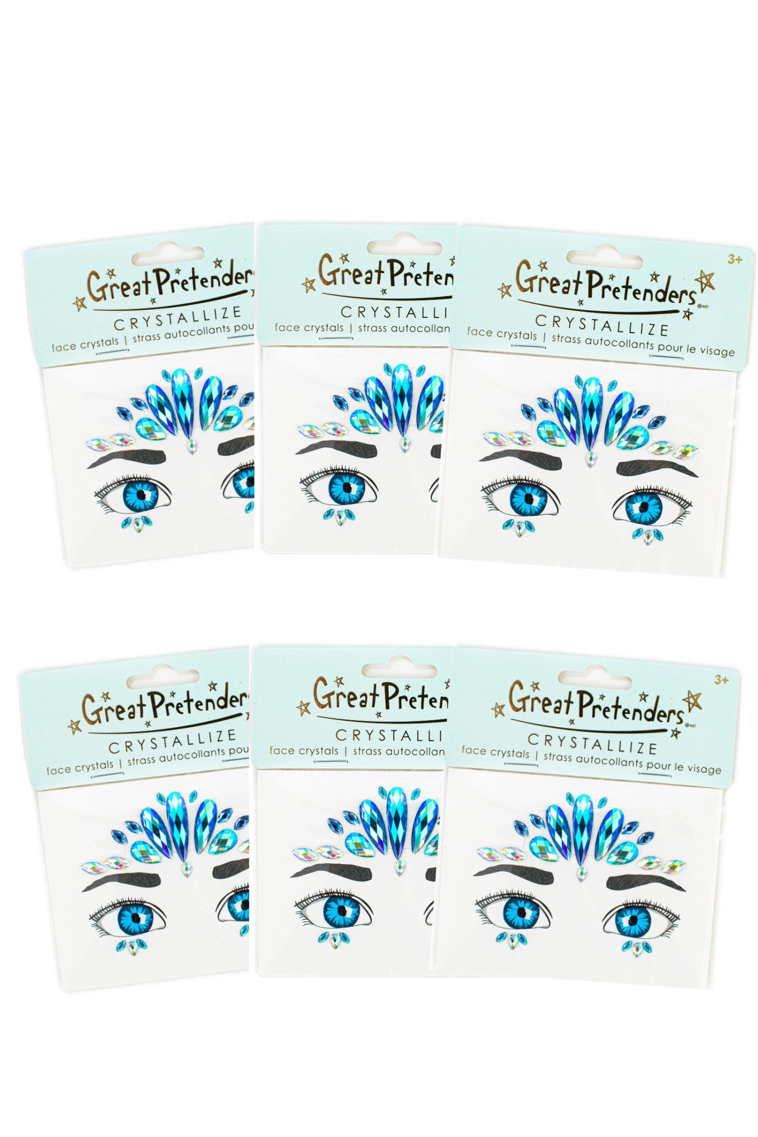 6 Packs Ocean Mermaid Face Crystals 1 6 Packs Ocean Mermaid Face Crystals