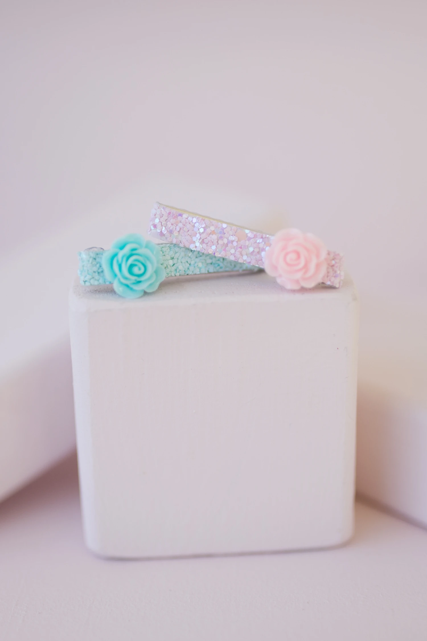 Boutique Glitter Rosette Hairclips 2 Boutique Glitter Rosette Hairclips - Image 2