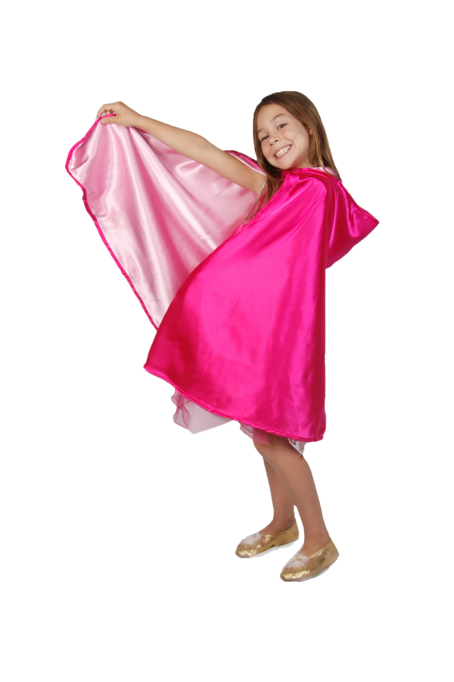 Princess Reversible Cape Hooded Light Pink 3 Princess Reversible Cape Hooded Light Pink - Image 3