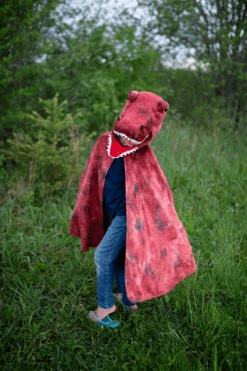 Red & Black Grandasaurus T-Rex Cape With Claws