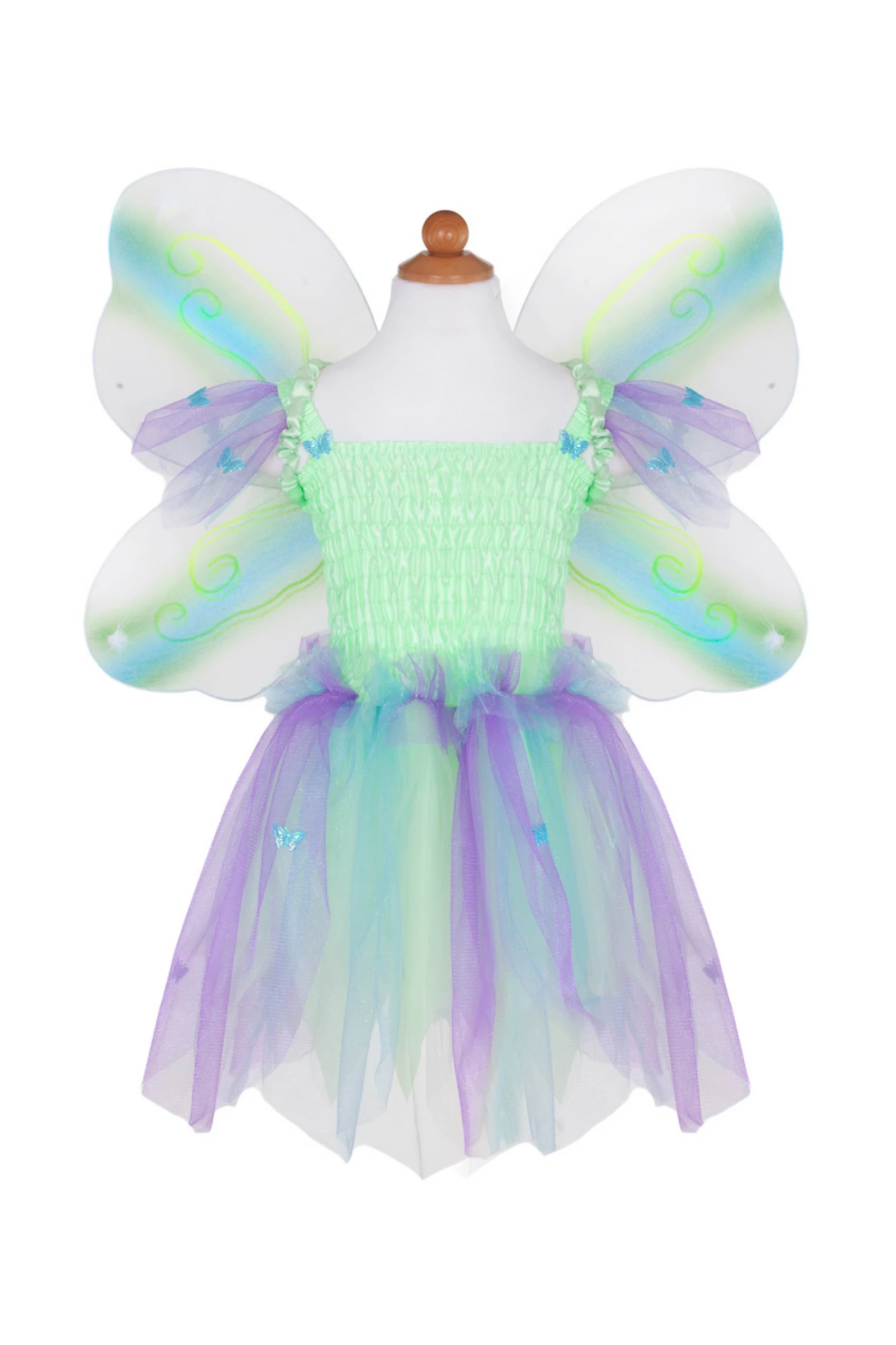 Butterfly Dress & Wings With Wand Green/Multi 7 Butterfly Dress & Wings With Wand Green/Multi - Image 7