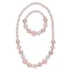 Pinky Pearl Necklace & Bracelet Set