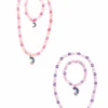 Purple Rainbow Necklace & Bracelet Set